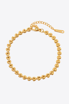 Heart Chain Lobster Clasp Bracelet-Teresa's Fashionista LLC
