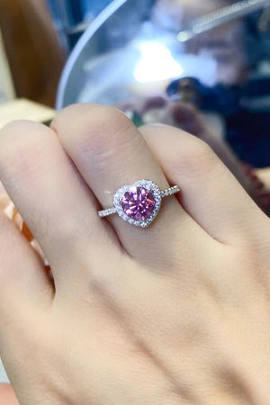 Lifelong Journey 1 Carat Moissanite Heart Ring-Teresa's Fashionista LLC