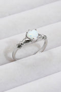 925 Sterling Silver Heart Opal Ring-Teresa's Fashionista LLC
