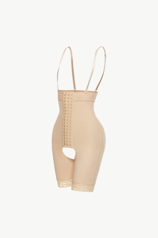Full Size Hook-and-Eye Lace Trim Shaping Bodysuit-Teresa's Fashionista LLC