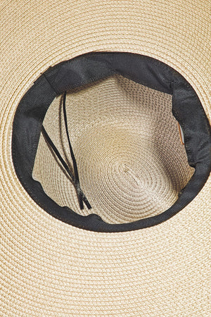 Fame Rope Strap Wide Brim Weave Hat-Teresa's Fashionista LLC