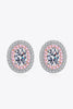 Platinum-Plated Moissanite Stud Earrings-Teresa's Fashionista LLC