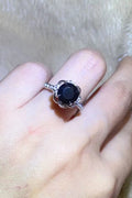 2 Carat Black Moissanite Floral Ring-Teresa's Fashionista LLC