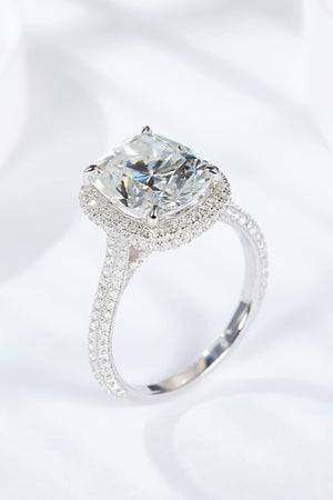 6 Carat Moissanite Halo Ring-Teresa's Fashionista LLC