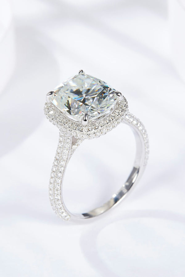 6 Carat Moissanite Halo Ring-Teresa's Fashionista LLC