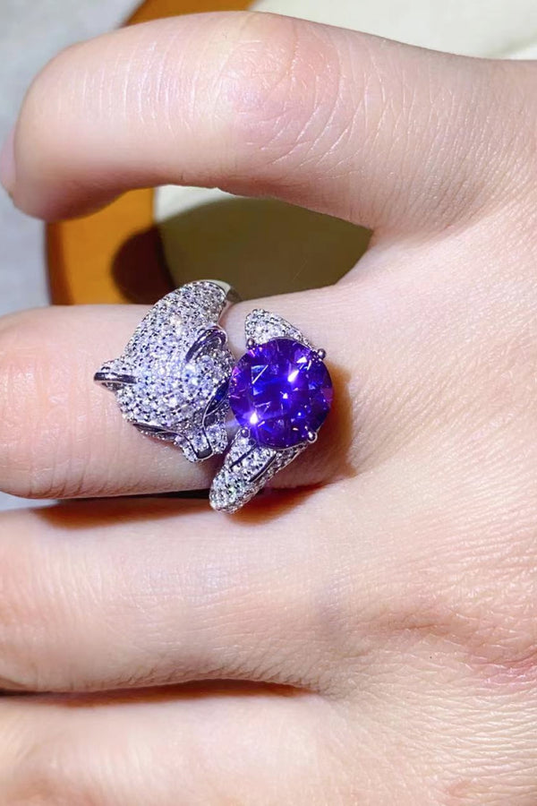 2 Carat Moissanite Adjustable Animal Bypass Ring-Teresa's Fashionista LLC